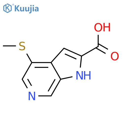 4-(Methylthio)-1H-pyrrolo[2,3-c]pyridine-2-carboxylic acid structure