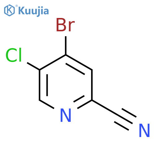 4-bromo-5-chloro-pyridine-2-carbonitrile structure