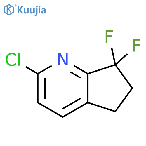 2-chloro-7,7-difluoro-5,6-dihydrocyclopenta[b]pyridine structure