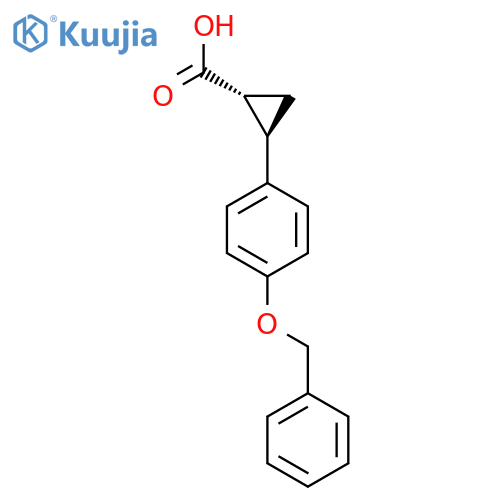 Cyclopropanecarboxylic acid, 2-[4-(phenylmethoxy)phenyl]-, (1R,2R)-rel- structure