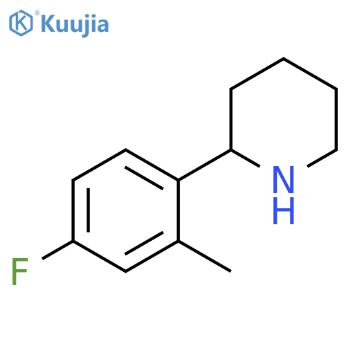 2-(4-fluoro-2-methylphenyl)piperidine structure