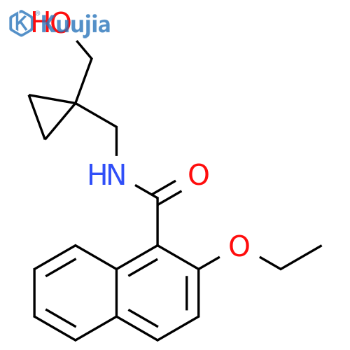 2-ethoxy-N-{1-(hydroxymethyl)cyclopropylmethyl}naphthalene-1-carboxamide structure