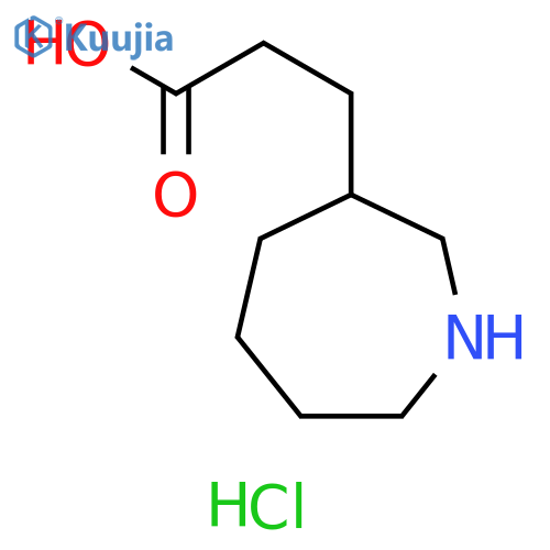 3-(azepan-3-yl)propanoic acid hydrochloride structure