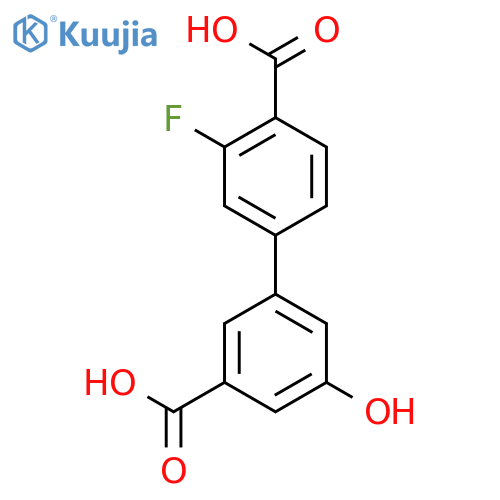3-(4-Carboxy-3-fluorophenyl)-5-hydroxybenzoic acid structure