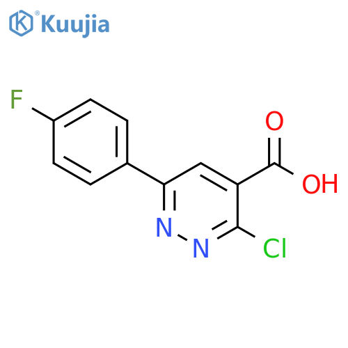 3-chloro-6-(4-fluorophenyl)pyridazine-4-carboxylic acid structure