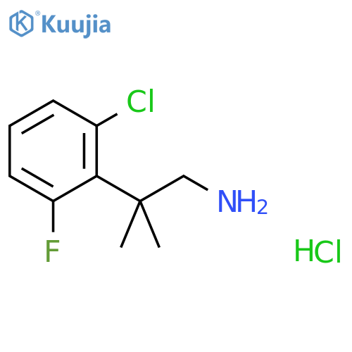 2-(2-chloro-6-fluorophenyl)-2-methylpropan-1-amine hydrochloride structure