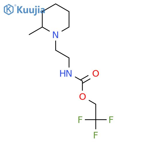2,2,2-trifluoroethyl N-2-(2-methylpiperidin-1-yl)ethylcarbamate structure