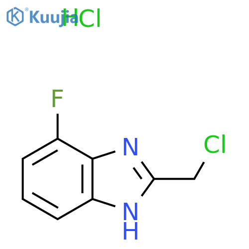 2-(chloromethyl)-4-fluoro-1H-1,3-benzodiazole hydrochloride structure