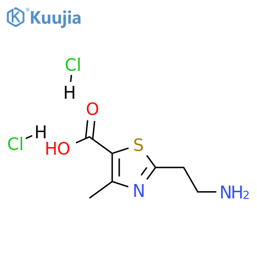 2-(2-aminoethyl)-4-methyl-1,3-thiazole-5-carboxylic acid dihydrochloride structure