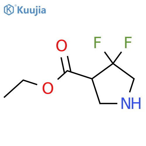 Ethyl 4,4-difluoropyrrolidine-3-carboxylate structure