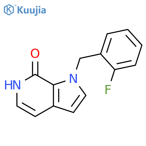 1-(2-fluorophenyl)methyl-1H,6H,7H-pyrrolo2,3-cpyridin-7-one structure