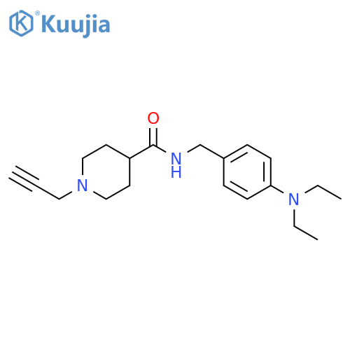N-{[4-(diethylamino)phenyl]methyl}-1-(prop-2-yn-1-yl)piperidine-4-carboxamide structure