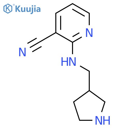2-{[(pyrrolidin-3-yl)methyl]amino}pyridine-3-carbonitrile structure