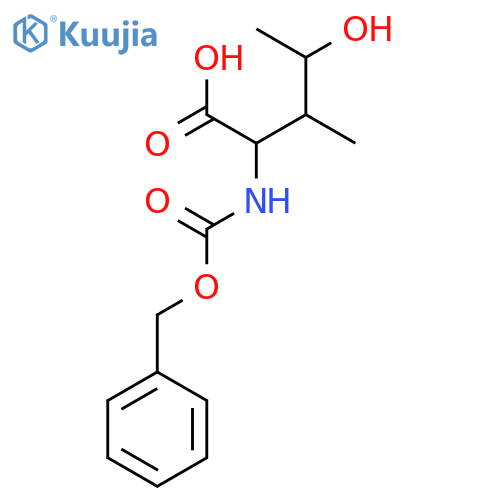 2-{(benzyloxy)carbonylamino}-4-hydroxy-3-methylpentanoic acid structure
