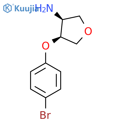 (3S,4S)-4-(4-Bromophenoxy)tetrahydrofuran-3-amine structure