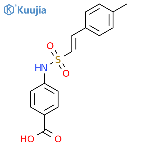 4-[2-(4-Methylphenyl)ethenesulfonamido]benzoic acid structure