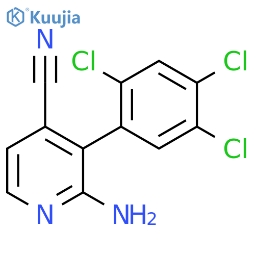 2-Amino-3-(2,4,5-trichlorophenyl)isonicotinonitrile structure