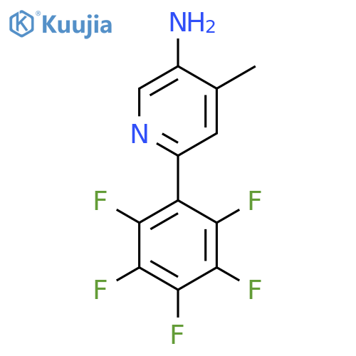3-Amino-4-methyl-6-(perfluorophenyl)pyridine structure