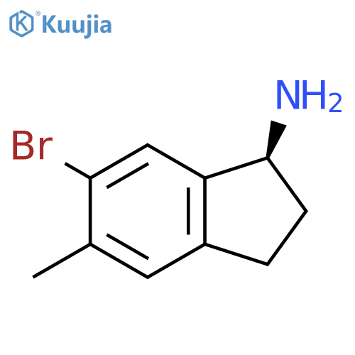 (S)-6-Bromo-5-methyl-2,3-dihydro-1H-inden-1-amine structure