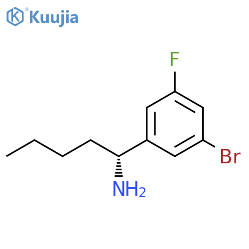 (1R)-1-(3-BROMO-5-FLUOROPHENYL)PENTYLAMINE structure