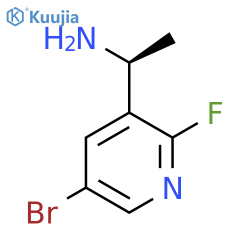 (1S)-1-(5-bromo-2-fluoropyridin-3-yl)ethan-1-amine structure