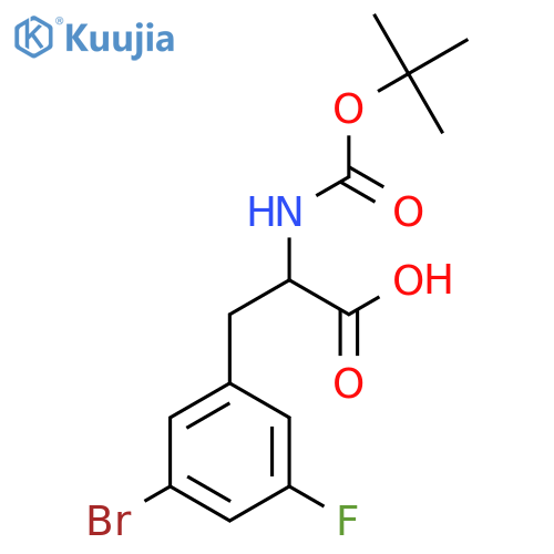 N-Boc-3-bromo-5-fluoro-DL-phenylalanine structure
