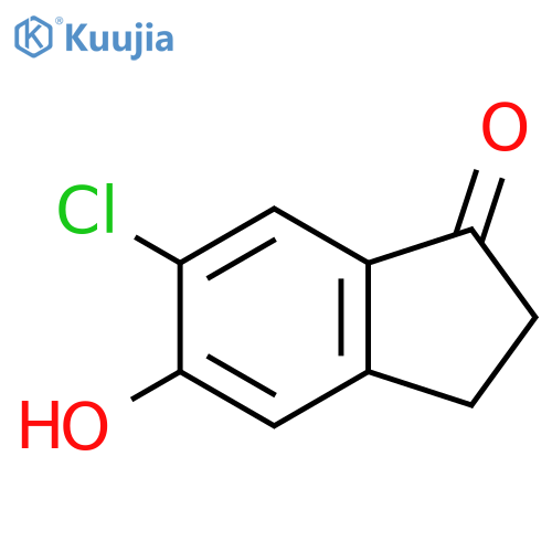 6-chloro-5-hydroxy-2,3-dihydro-1H-inden-1-one structure