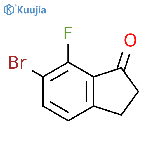 6-Bromo-7-fluoro-2,3-dihydro-1H-inden-1-one structure