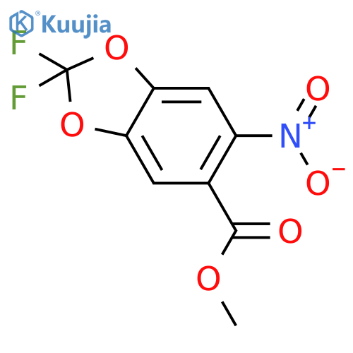 methyl 2,2-difluoro-6-nitro-1,3-dioxaindane-5-carboxylate structure