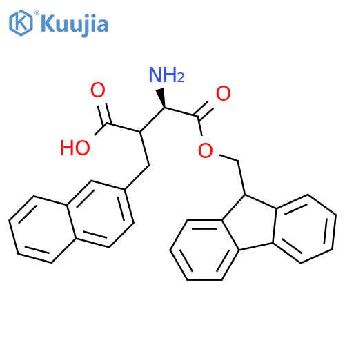 (R)-3-((((9H-Fluoren-9-yl)methoxy)carbonyl)amino)-2-(naphthalen-2-ylmethyl)propanoic acid structure