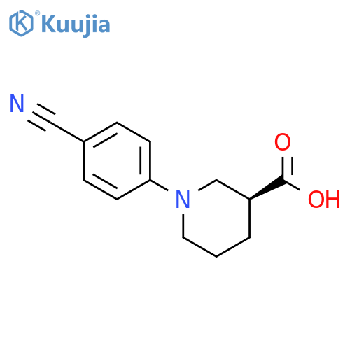 (S)-1-(4-Cyanophenyl)piperidine-3-carboxylic acid structure