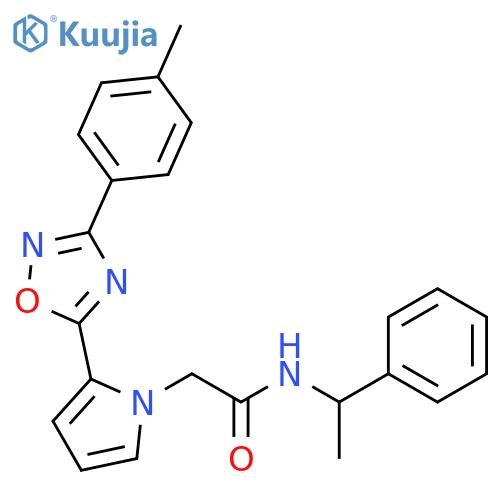 2-{2-[3-(4-methylphenyl)-1,2,4-oxadiazol-5-yl]-1H-pyrrol-1-yl}-N-(1-phenylethyl)acetamide structure