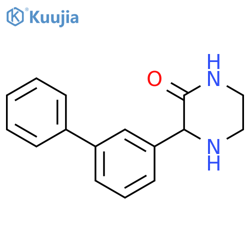 3-(3-phenylphenyl)piperazin-2-one structure