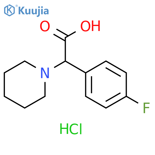 (4-fluorophenyl)(1-piperidinyl)acetic acid hydrochloride structure