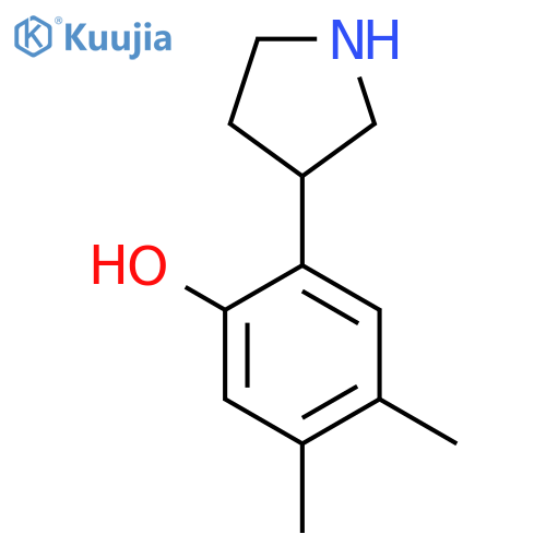 4,5-dimethyl-2-(pyrrolidin-3-yl)phenol structure