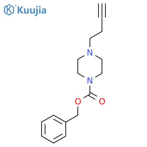 Benzyl 4-(but-3-yn-1-yl)piperazine-1-carboxylate structure