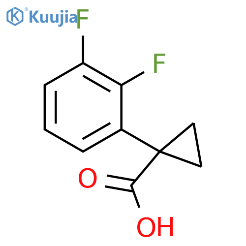 1-(2,3-difluorophenyl)cyclopropane-1-carboxylic acid structure