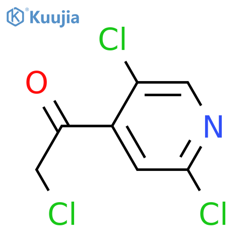 2-chloro-1-(2,5-dichloropyridin-4-yl)ethan-1-one structure
