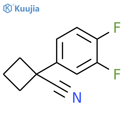 1-(3,4-difluorophenyl)cyclobutane-1-carbonitrile structure