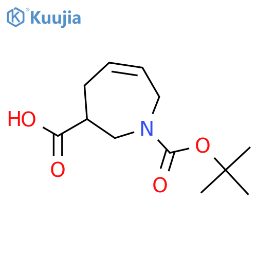 1-(tert-Butoxycarbonyl)-2,3,4,7-tetrahydro-1H-azepine-3-carboxylic acid structure