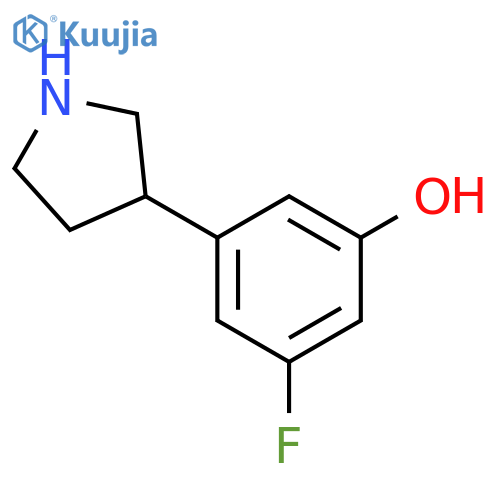 3-fluoro-5-(pyrrolidin-3-yl)phenol structure