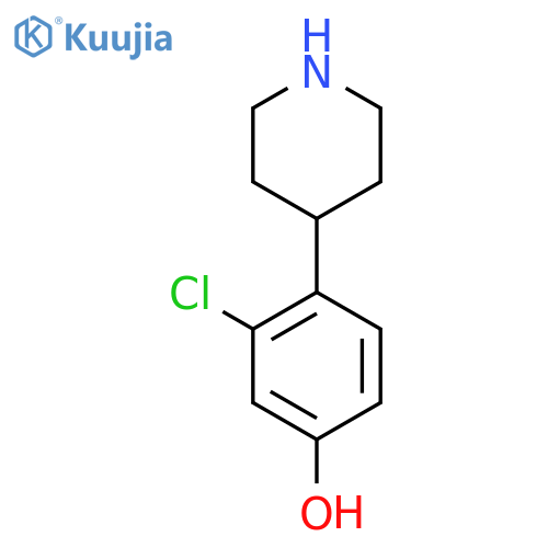 3-chloro-4-(piperidin-4-yl)phenol structure