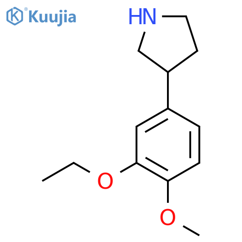 3-(3-ethoxy-4-methoxyphenyl)pyrrolidine structure
