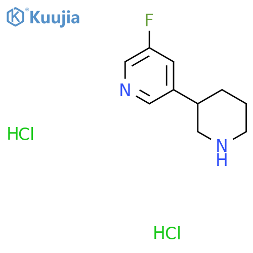 3-fluoro-5-(piperidin-3-yl)pyridine structure