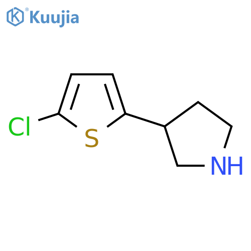 3-(5-chlorothiophen-2-yl)pyrrolidine structure