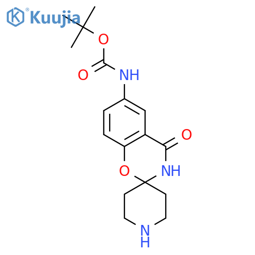 tert-Butyl (4-oxo-3,4-dihydrospiro[benzo[e][1,3]oxazine-2,4'-piperidin]-6-yl)carbamate structure