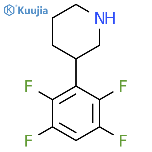 3-(2,3,5,6-tetrafluorophenyl)piperidine structure