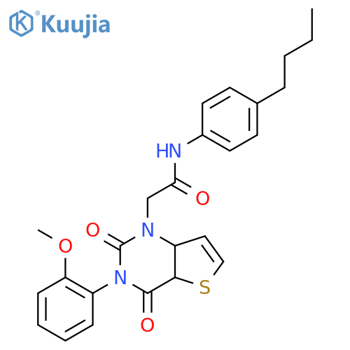 N-(4-butylphenyl)-2-[3-(2-methoxyphenyl)-2,4-dioxo-1H,2H,3H,4H-thieno[3,2-d]pyrimidin-1-yl]acetamide structure