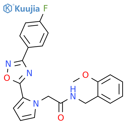 2-{2-[3-(4-fluorophenyl)-1,2,4-oxadiazol-5-yl]-1H-pyrrol-1-yl}-N-[(2-methoxyphenyl)methyl]acetamide structure