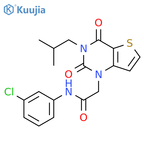N-(3-chlorophenyl)-2-[3-(2-methylpropyl)-2,4-dioxo-1H,2H,3H,4H-thieno[3,2-d]pyrimidin-1-yl]acetamide structure